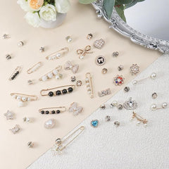 Questsole 55 Pcs Sneakers Shoe Charms– with Bows, Clips, Pins & Jewellery - Questsole