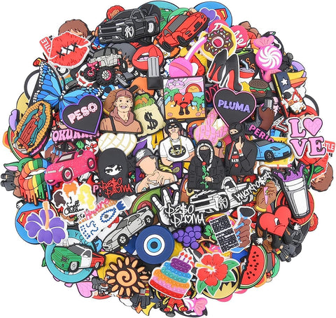 (NEW) Questsole Shoe Charms Pack Of 12, 24, 40 & 100 Pcs (Random No Duplicates)