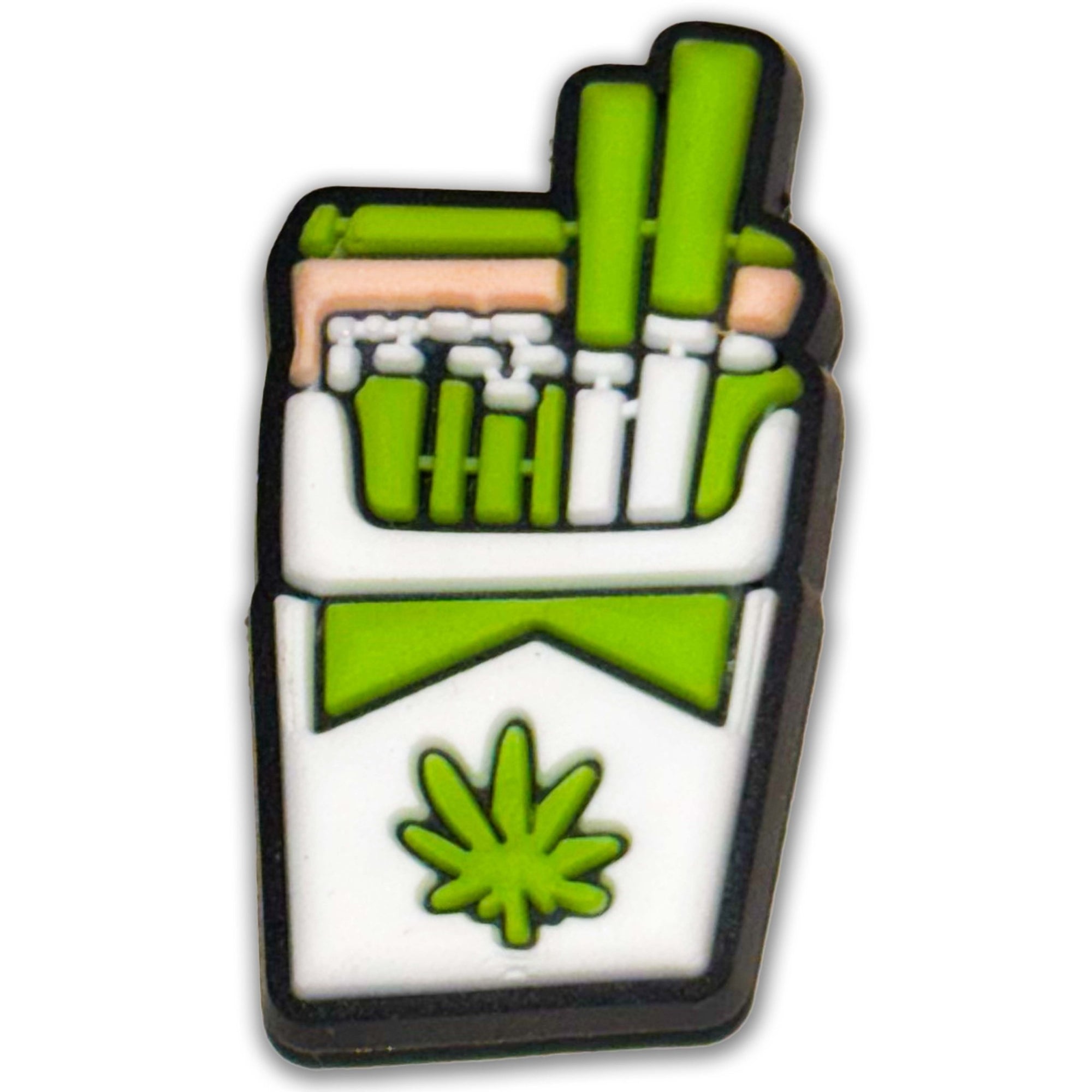 🍀 Weeed Cigarette Box Shoe Charm: Stylish Sneaker Accent