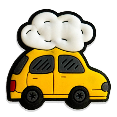 Yellow Car Cloud Shoe Charm – Ride in Style