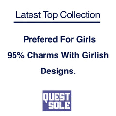 Questsole® Shoe Charms (SPECIAL DESIGN FOR GIRLS) Clogs Pack Of 6, 12, 24, 40, 60, 80, 100 Pc (No Duplicates New Designs) - Questsole