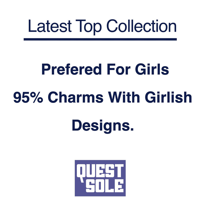Questsole® Shoe Charms (SPECIAL DESIGN FOR GIRLS) Clogs Pack Of 6, 12, 24, 40, 60, 80, 100 Pc (No Duplicates New Designs) - Questsole