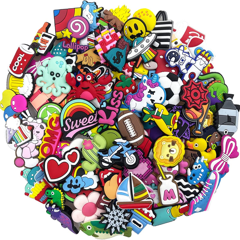 Questsole® Shoe Charms (SPECIAL DESIGN FOR GIRLS) Clogs Pack Of 6, 12, 24, 40, 60, 80, 100 Pc (No Duplicates New Designs) - Questsole