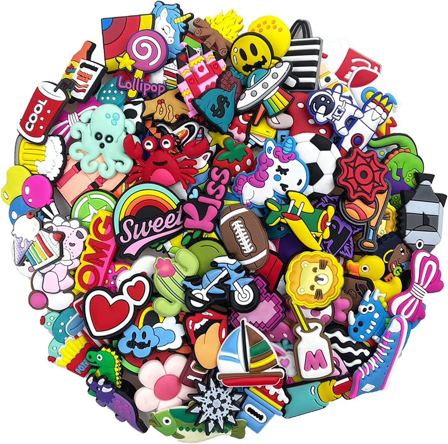 Questsole® Shoe Charms (SPECIAL DESIGN FOR GIRLS) Clogs Pack Of 6, 12, 24, 40, 60, 80, 100 Pc (No Duplicates New Designs) - Questsole