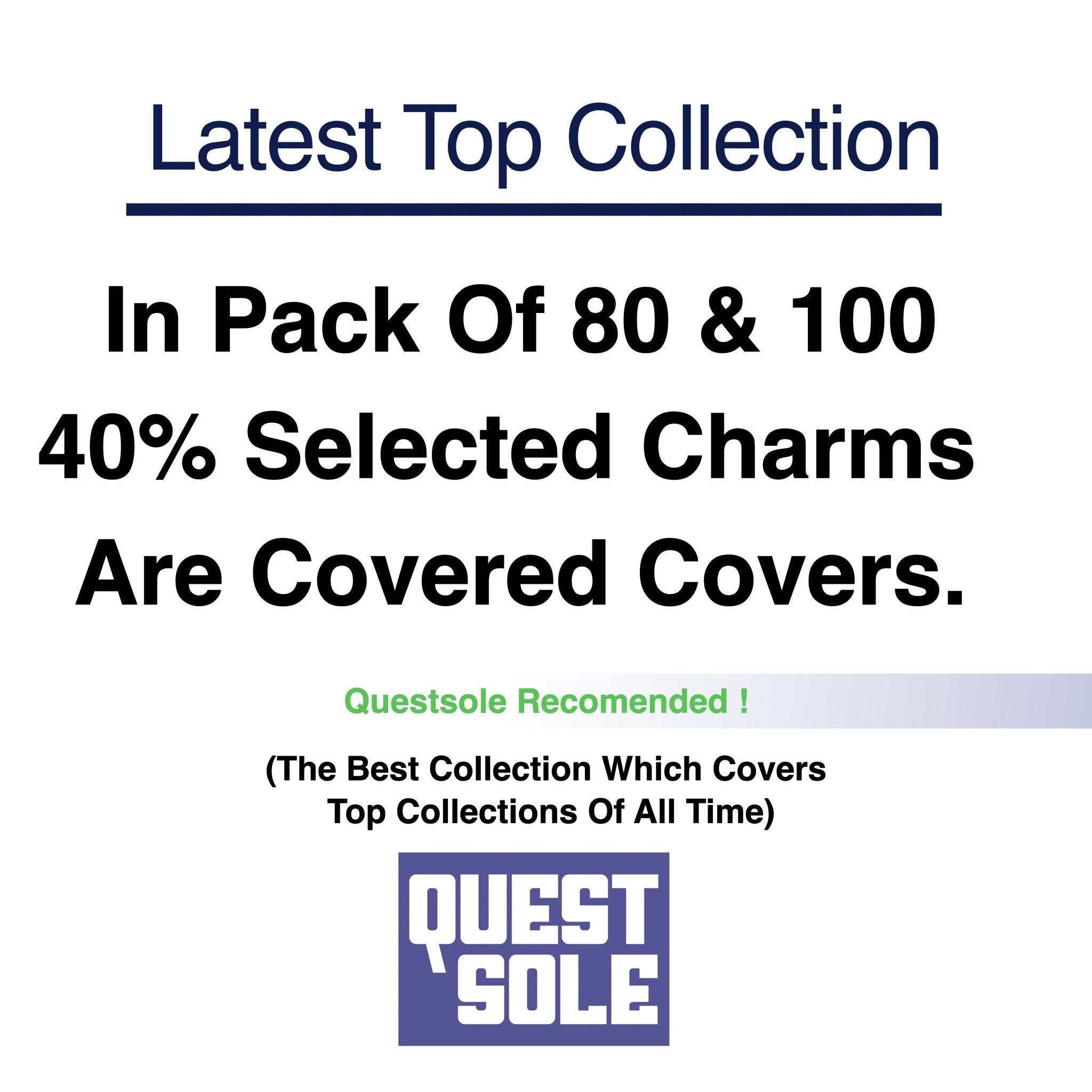 Questsole Shoe (LATEST TRENDING COLLECTION) Charms- Pack Of 6, 12, 24, 40, 80, 100 Pc (Random No Dublicates) - Questsole