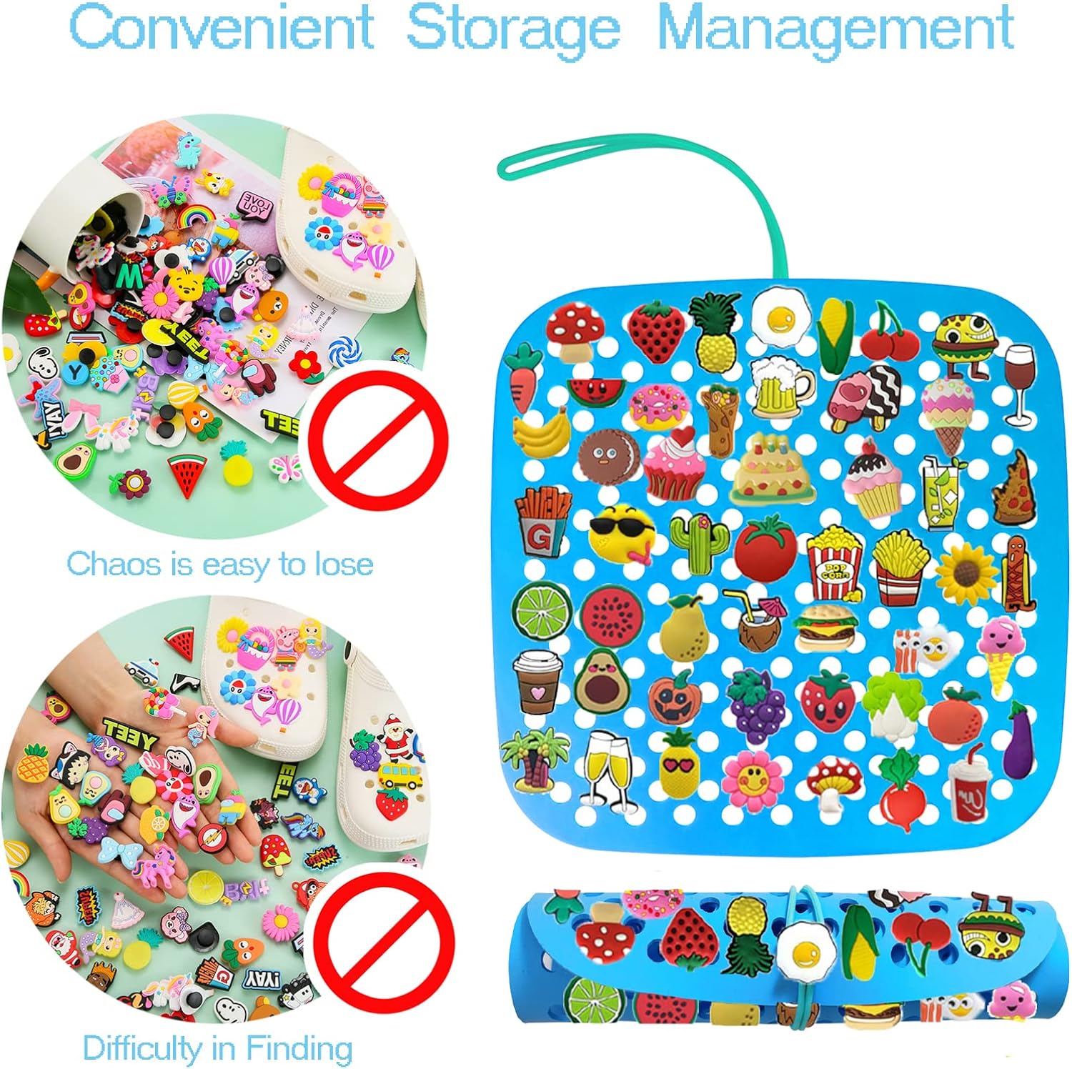 QUESTSOLE Soft Rubber Decoration Charm : The Portable Solution for Shoe Charm Organizer. - Questsole