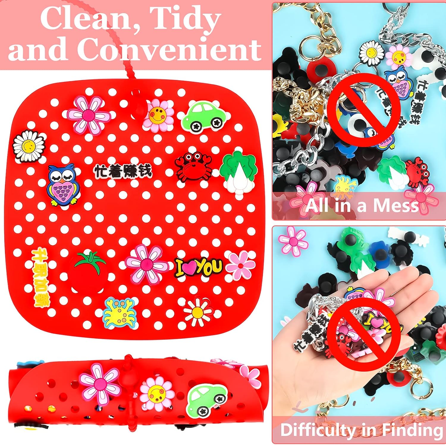 QUESTSOLE Soft Rubber Decoration Charm : The Portable Solution for Shoe Charm Organizer. - Questsole