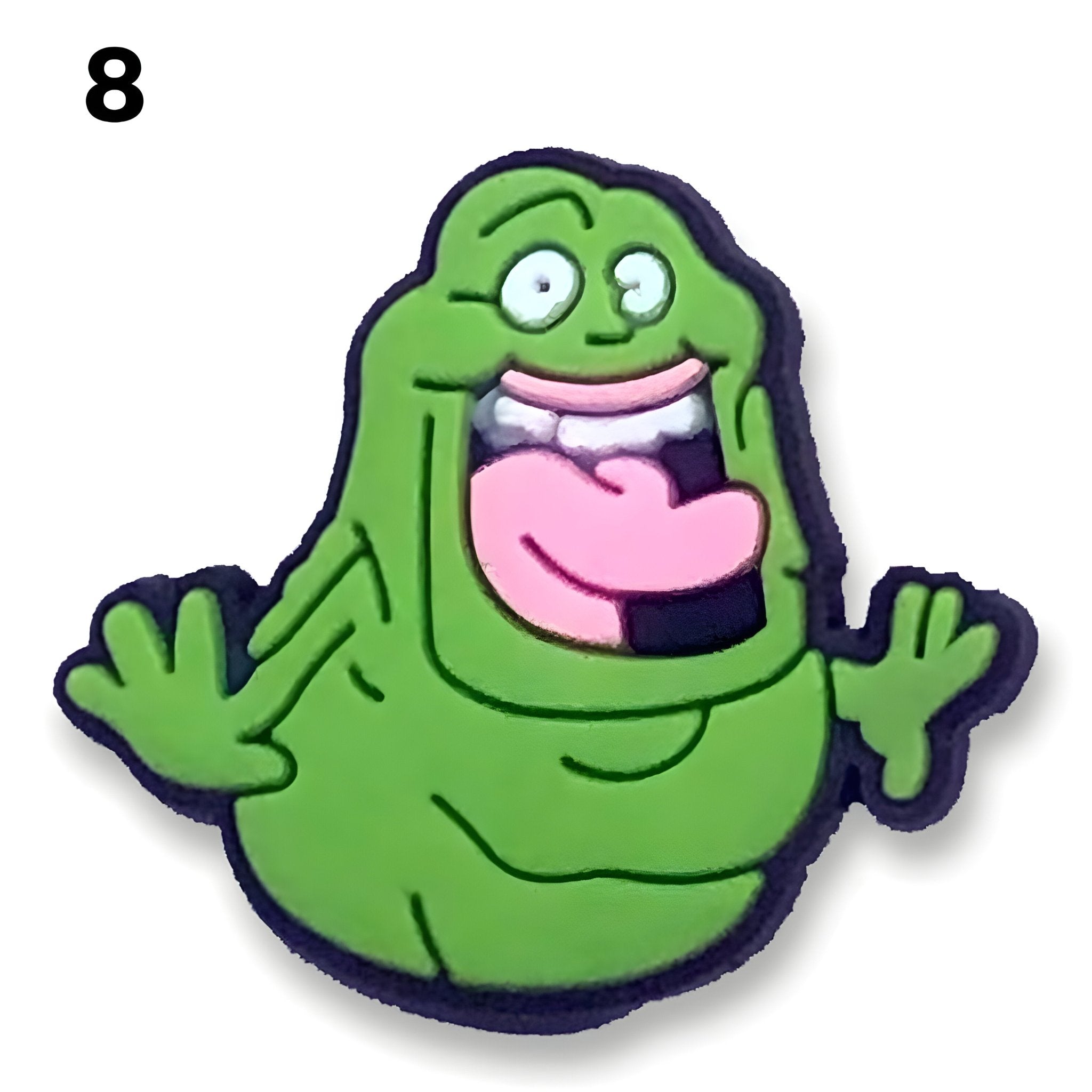 "Slimer Ghost Charm 👻🟢: Playfully Spooky!" - Questsole